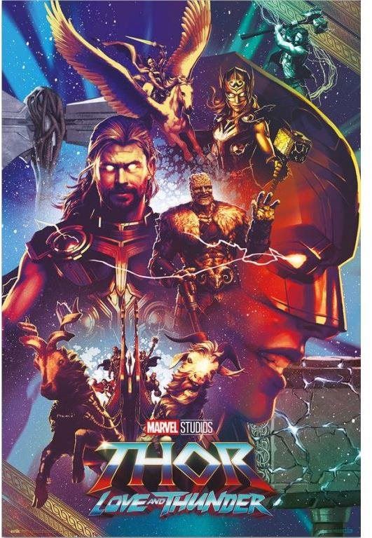 Plakát Marvel - Thor - Logo And Thunder  - plakát