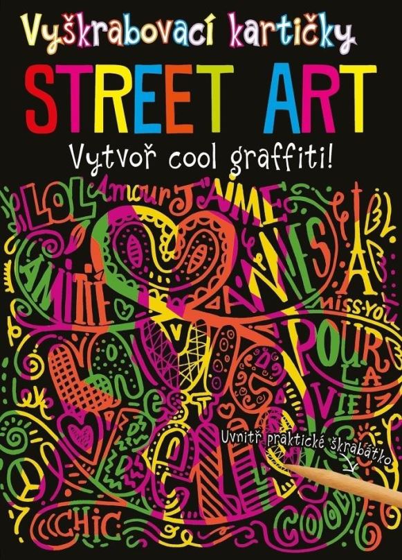 Vyškrabávací obrázky Vyškrabovací kartičky STREET ART: Vytvoř kouzelné obrázky! + škrabátko