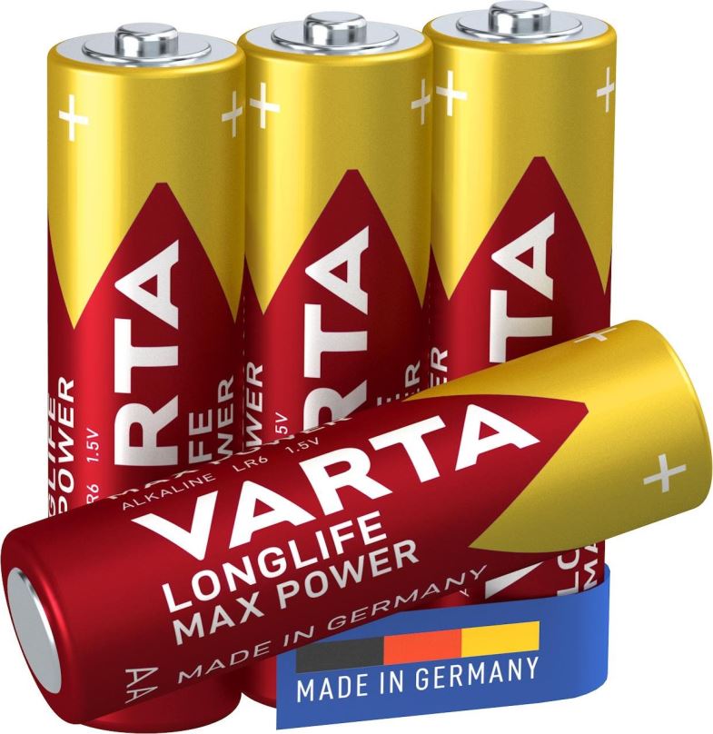 Jednorázová baterie VARTA alkalická baterie Longlife Max Power AA 4ks