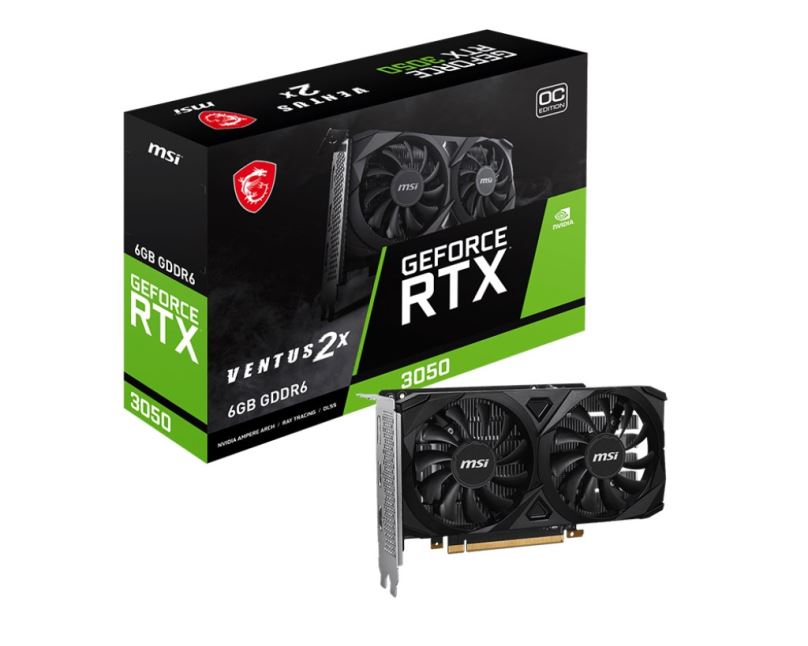 Grafická karta MSI GeForce RTX 3050 VENTUS 2X 6G OC