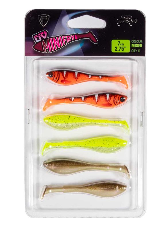 FOX Rage Gumová nástraha Micro Mini Fry 7cm UV Mixed Colours 6ks