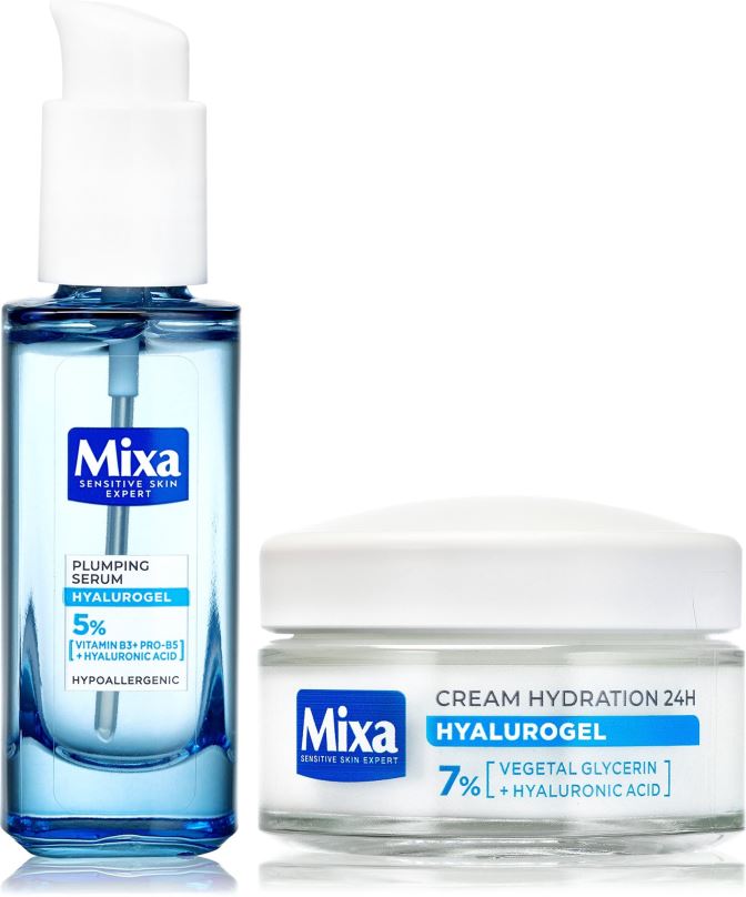 Kosmetická sada MIXA Hyalurogel serum + light cream set 80 ml