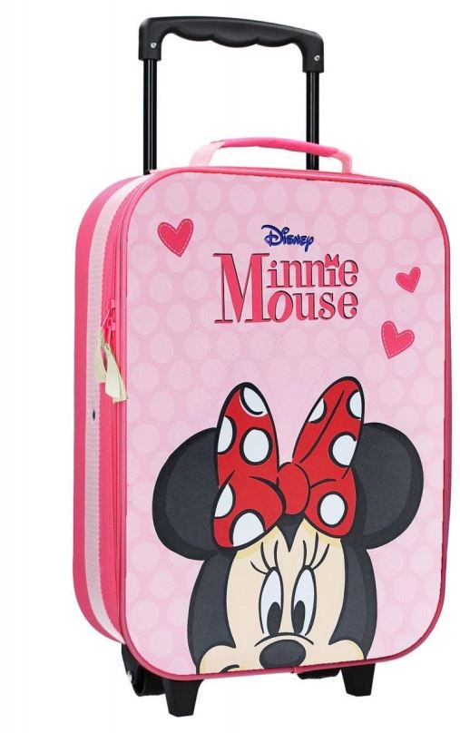 Dětský kufr Cestovní kufr trolej Minnie růžový