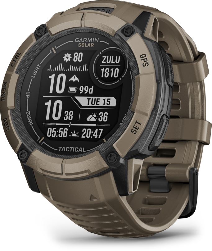 Chytré hodinky Garmin Instinct 2X Solar Tactical Edition Coyote Tan