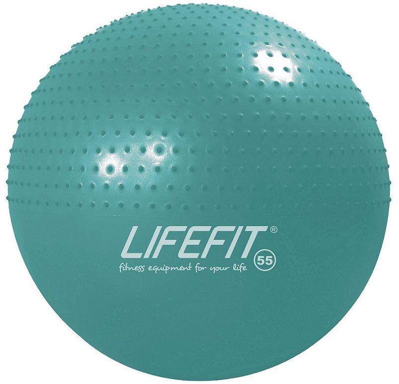 Gymnastický míč Lifefit Massage ball 55 cm, tyrkysový