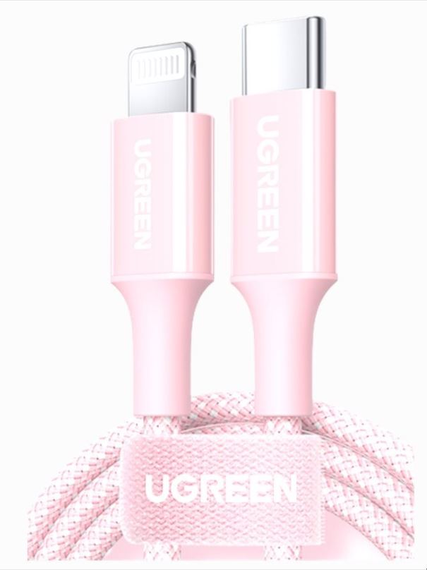 Datový kabel Ugreen USB-C to Lightning Cable 1m (Pink)