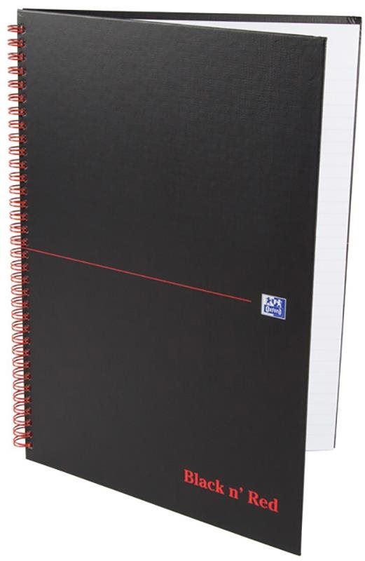 Zápisník OXFORD Black n´ Red Notebook A4, 70 listů, linkovaný