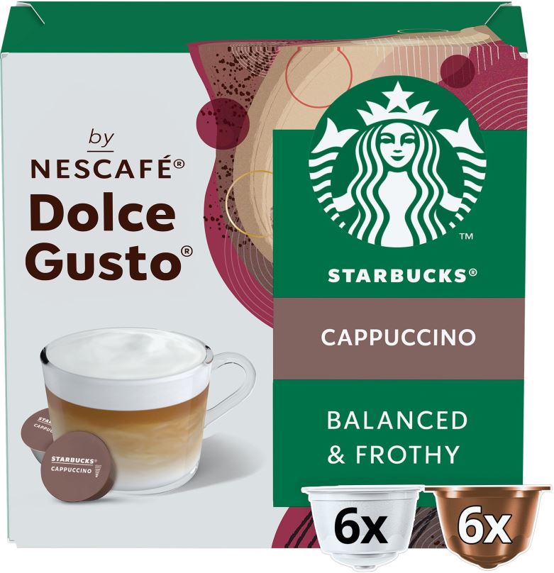 Kávové kapsle STARBUCKS® Cappuccino by NESCAFÉ® Dolce Gusto® - 12 kapslí (6 porcí)