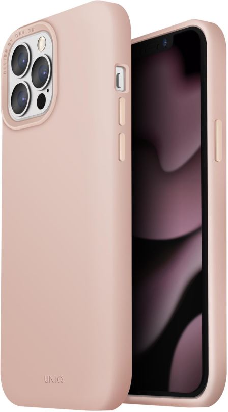 Kryt na mobil UNIQ Hybrid Lino Hue kryt s MagSafe pro iPhone 13 Pro Max růžový