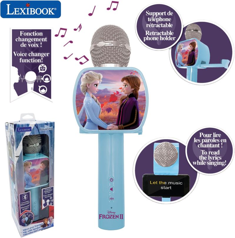 Dětský mikrofon Lexibook Frozen Bezdrátový mikrofon s Bluetooth reproduktorem