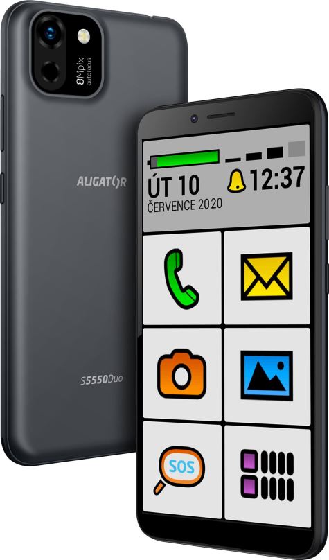 Mobilní telefon Aligator S5550 SENIOR černá