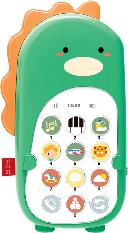 Interaktivní hračka Aga4Kids Dětský telefon Dinosaurus, zelený