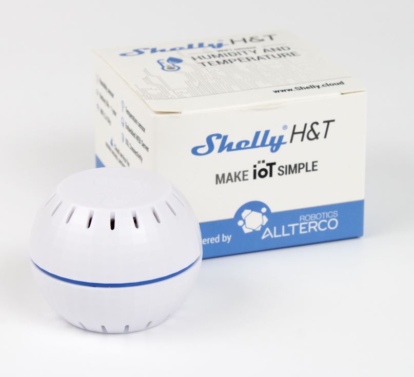 Detektor Shelly HT bateriový snímač teploty a vlhkosti, bílý, WiFi