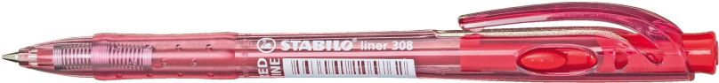Kuličkové pero STABILO liner červené, 1 ks