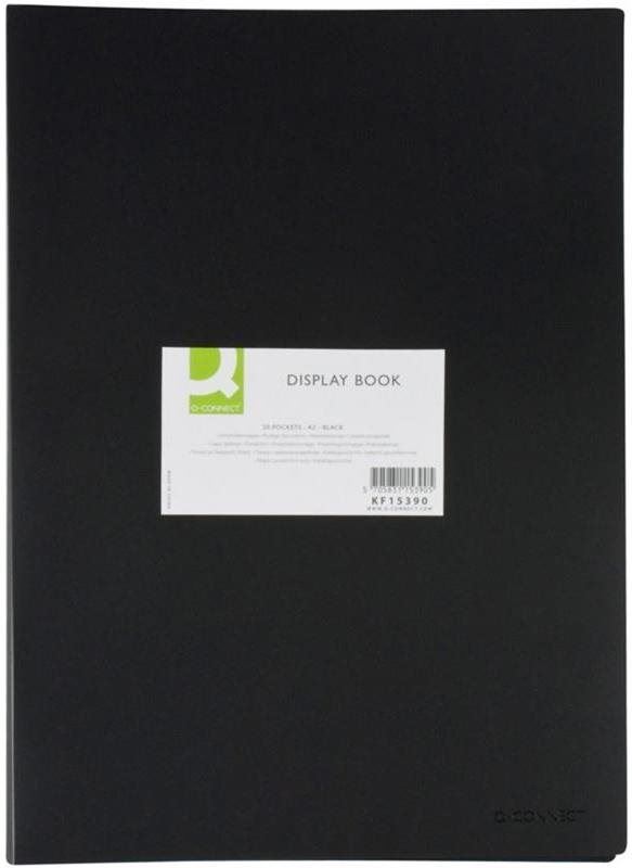 Desky na dokumenty Q-CONNECT A3, černá, 20 kapes