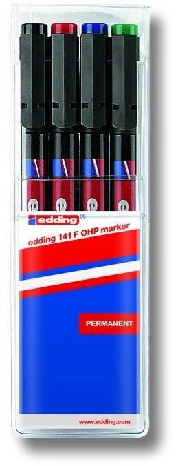 Popisovače EDDING 141 F OHP pen, sada 4 barev