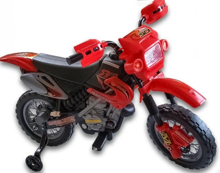 Elektrická motorka pro děti Crosska 6V, červená