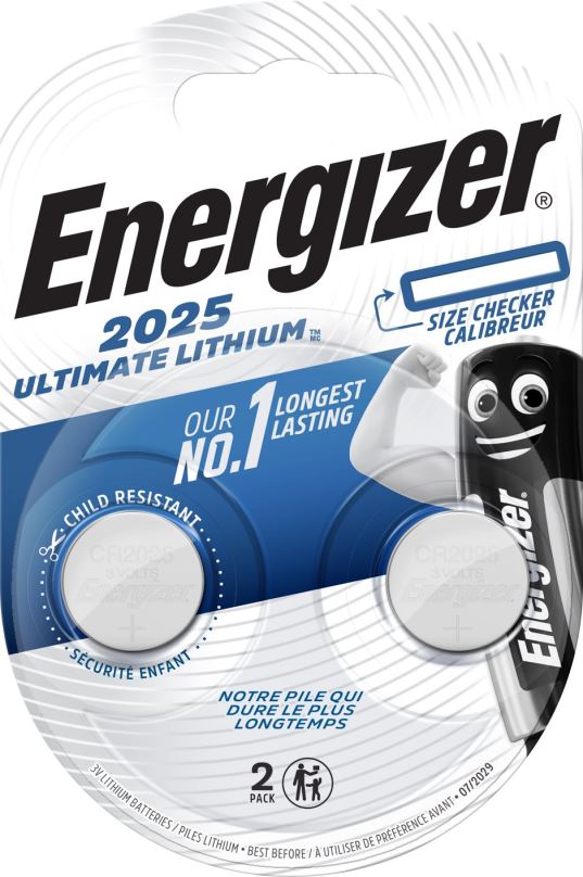 Knoflíková baterie Energizer Ultimate Lithium CR2025 2pack