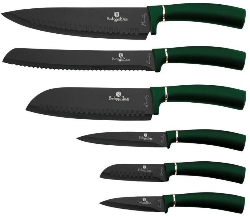 Sada nožů BerlingerHaus Sada nožů s nepřilnavým povrchem 6 ks Emerald Collection BH-2511