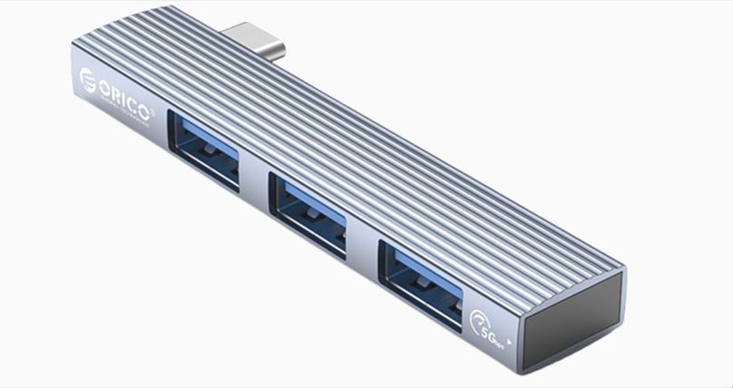 USB Hub ORICO AH-W13 3-Port Straignt Plug-in Type-C To USB3.0 HUB, šedý