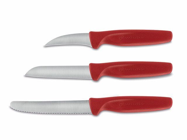 Sada nožů Wüsthof Sada barevných nožů, 3 ks, červená
