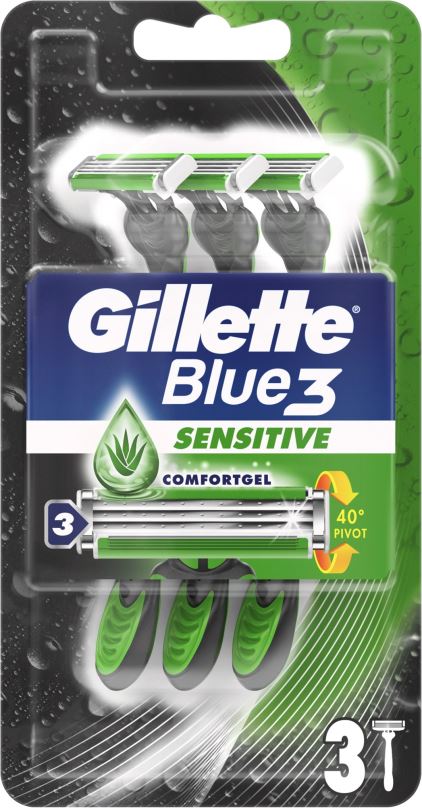 Holítka GILLETTE Blue3 SenseCare 3 ks