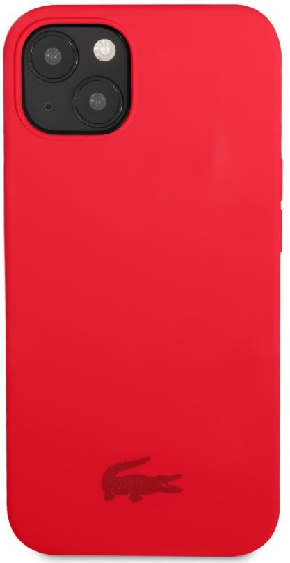 Kryt na mobil Lacoste Liquid Silicone Glossy Printing Logo Kryt pro Apple iPhone 13 Red
