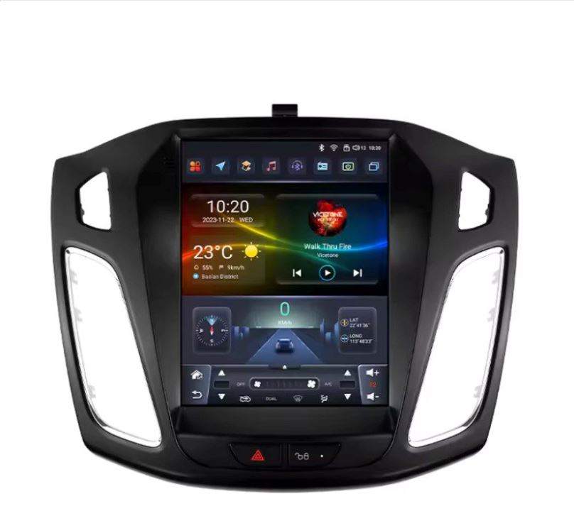 Ossuret 9,7" Autorádio Ford Focus 3 III 2011 - 2019, Tesla Style Vertikální obrazovka, CarPlay, GPS