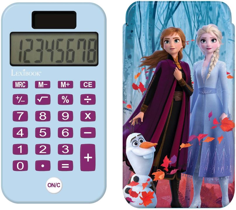 Kalkulačka Lexibook Kapesní kalkulačka Disney Frozen s ochranným krytem