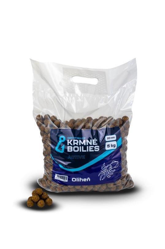 Greyfish Krmné boilies ACTIVE Oliheň 5kg 20mm