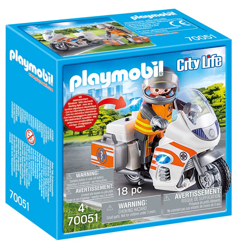 PLAYMOBIL® City Life 70051 Zásahový motocykl záchranářů se světly