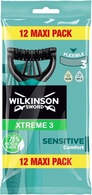 Holítka WILKINSON Xtreme3 Sensitive Comfort Maxi Pack 12 ks
