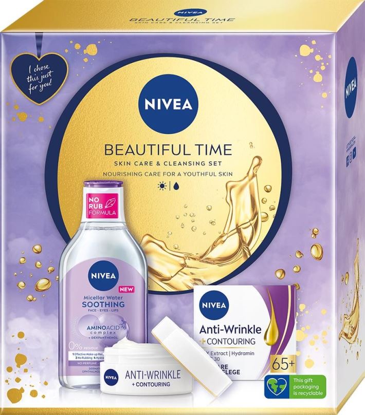 Dárková kosmetická sada NIVEA Beautiful Time Anti-wrinkle Set 450 ml