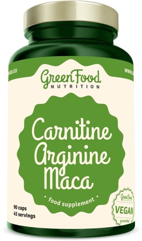 Spalovač tuků GreenFood Nutrition Carnitin Arginin Maca 90 kapslí