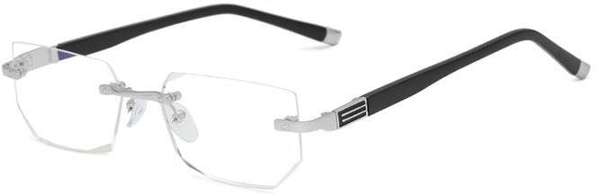 Brýle VeyRey Brýle k počítači, hranaté, Sallis, stříbrá