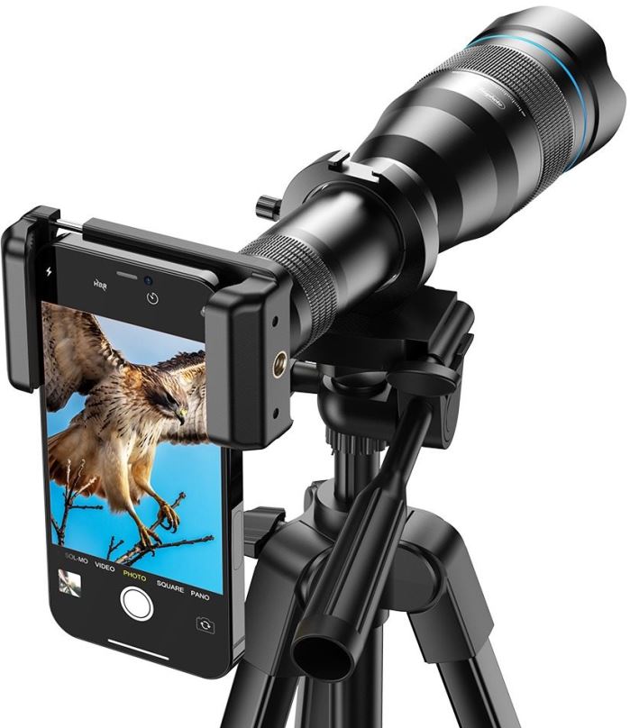 Objektiv pro mobilní telefon Apexel 60X Telescope Lens with Camera Tripod