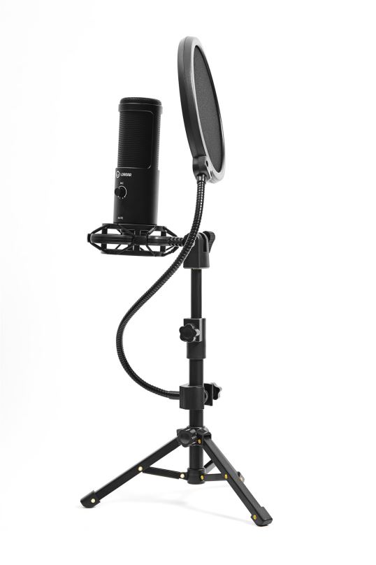 Mikrofon LORGAR Mikrofon Soner 721 pro Streaming, kondenzátorový, Volume, černý