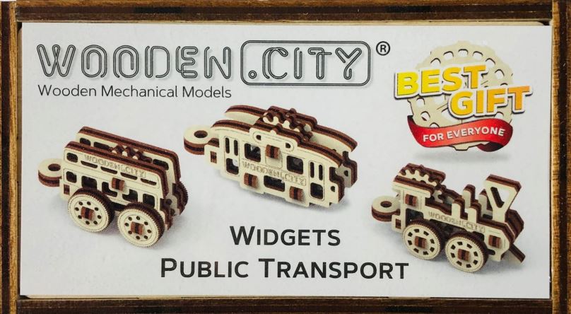 3D puzzle Wooden City 3D puzzle mini sada Widgets: Dopravní prostředky 36 dílků