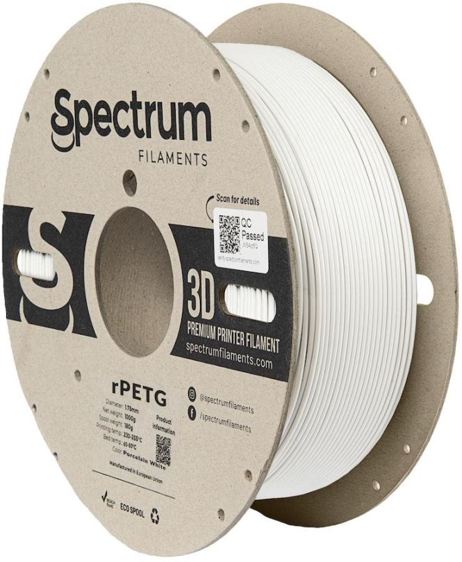 Filament Filament Spectrum rPETG 1.75mm Porcelain White (Ral 280 93 05) 1kg