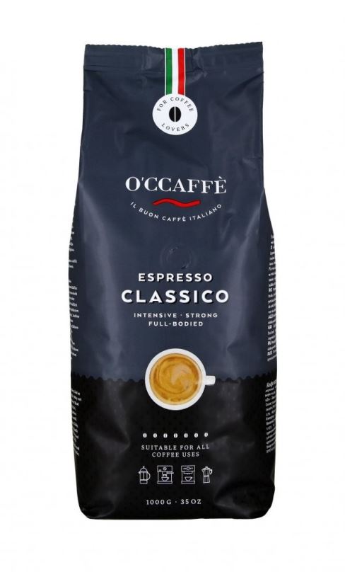 Káva O'Ccaffé Espresso Classico, zrnková, 1000g