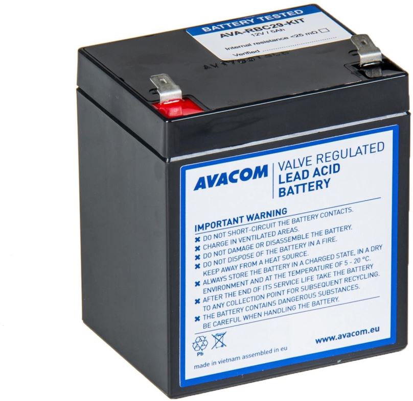 Baterie pro záložní zdroje Avacom bateriový kit pro renovaci RBC29 (1ks baterie)