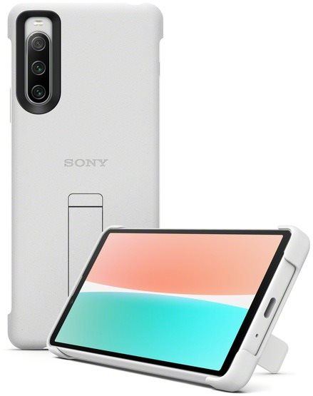 Pouzdro na mobil Sony XQZ-CBCC Stand Cover Xperia 10 IV 5G, Grey