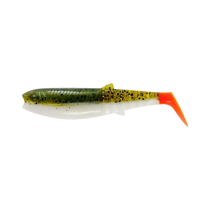 Savage Gear Gumová nástraha Cannibal Shad 12,5cm 20g Olive Hot Orange 4ks