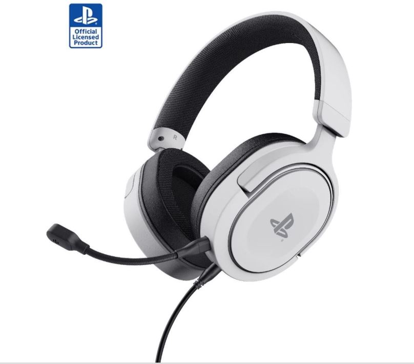 Herní sluchátka Trust GXT 498 FORTA HEADSET official PlayStation®5 licence bílá