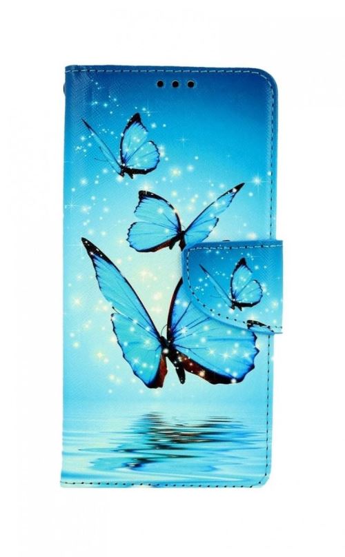 Pouzdro na mobil TopQ Xiaomi Redmi Note 11 knížkové Modří motýlci 67781