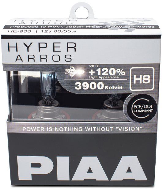 Autožárovka PIAA Hyper Arros 3900K H8 + 120% zvýšený jas