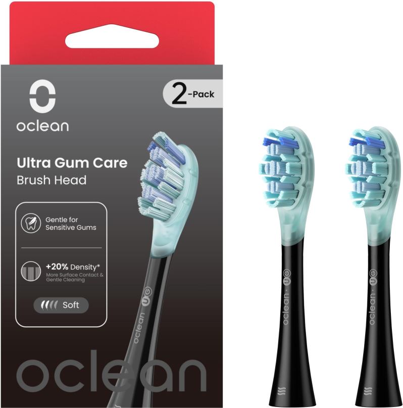 Náhradní hlavice k zubnímu kartáčku Oclean Ultra Gum Care UG02 2 ks, černé