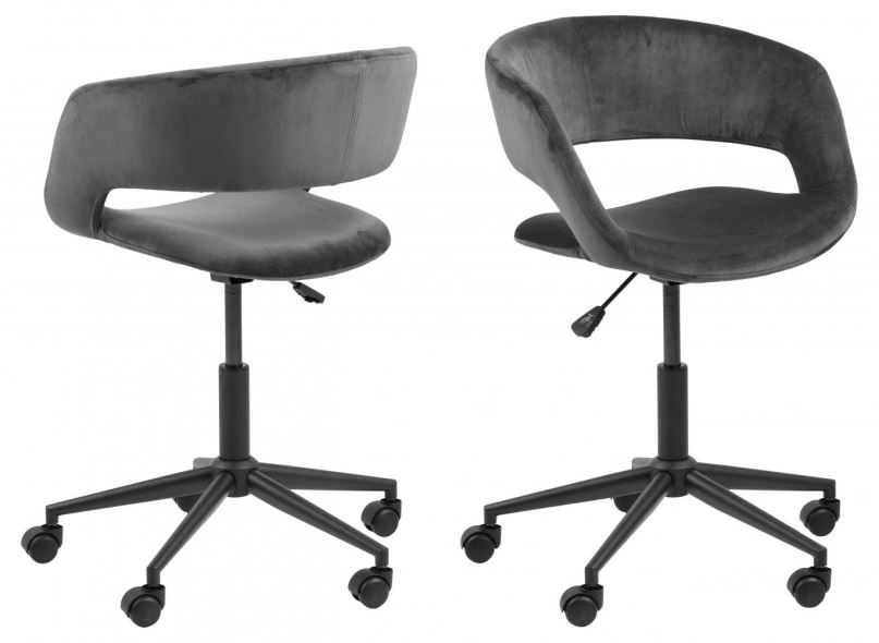 Kancelářská židle DESIGN SCANDINAVIA Grace, tkanina, šedá