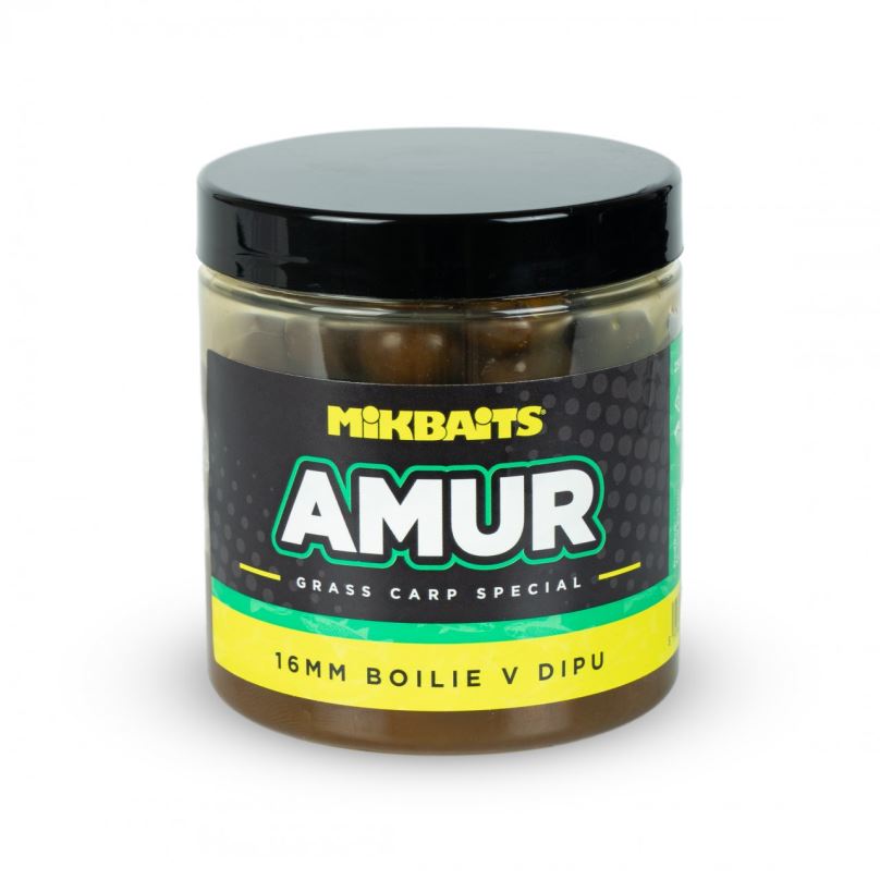 Mikbaits Boilies v dipu Amur 250ml 16mm