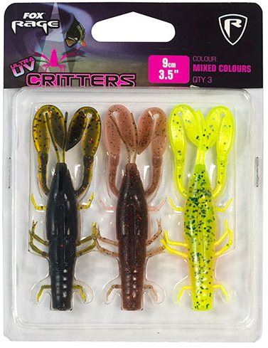 FOX Rage Gumová nástraha Critters 9cm UV Mixed Colours 3ks